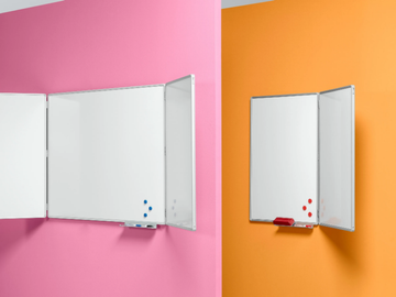 DIPTIC & TRIPTIC - Wall-mounted modular steel office whiteboard by Made Design