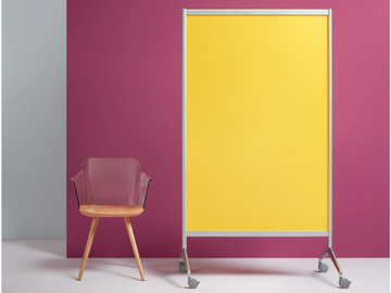 TEN LIMIT - Mobile aluminium office screen with casters by Made Design