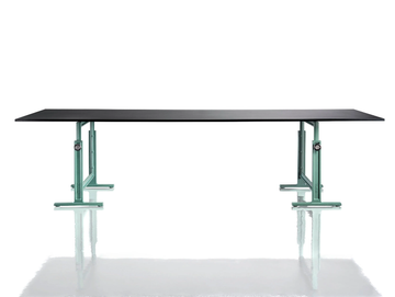 BRUT - Height-adjustable rectangular cast iron table by Magis