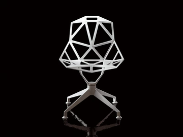 CHAIR ONE 4STAR - Trestle-based die cast aluminium chair by Magis