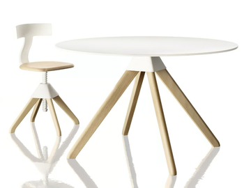 CUCKOO - Round beech table by Magis