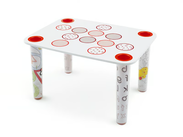 LITTLE FLARE - Rectangular MDF Kids table by Magis