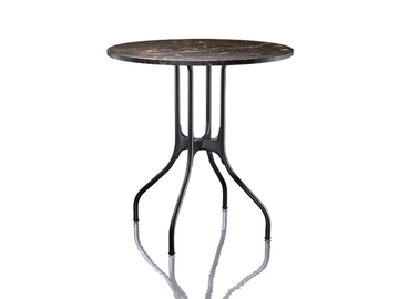 MILÀ - Round Nero Marquina marble table by Magis