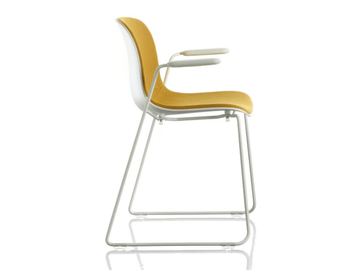 TROY - Stackable sled base fabric chair by Magis