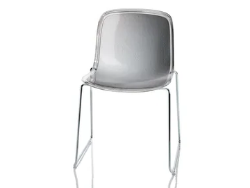 TROY - Stackable sled base polycarbonate chair by Magis