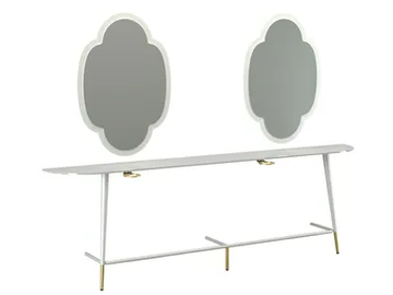 FIORE WALL 2P - Workstation for hairdresser by Maletti