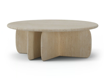 CACTUS - Handmade round travertine coffee table by Mambo Unlimited Ideas