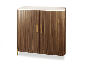 MALCOLM - Wood veneer and Estremoz marble bar cabinet by Mambo Unlimited Ideas