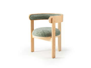 MOULIN - Chair with beech frame and fabric padding with armrests by Mambo Unlimited Ideas