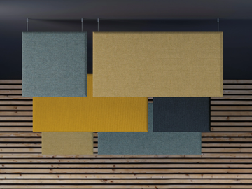ADDENDA - Fabric acoustic baffles by Manade
