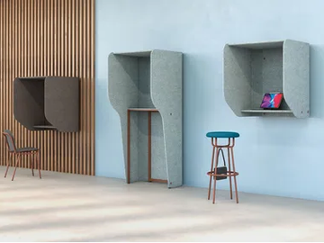 ESCALE - Acoustic felt phone booth by Manade