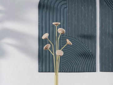 LOTUS - Steel and wood coat stand by Manade