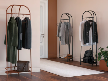 MONTPARNASSE - Powder coated steel office coat rack by Manade
