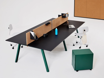 APOLLO - Operative desk with cork screen by Manerba