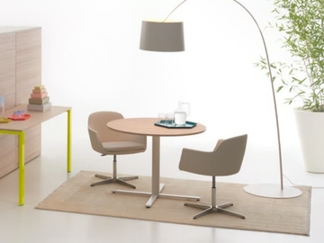 K-WORD - Round wooden table by Manerba