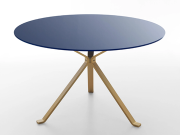 REFLECTION - Round glass office desk by Manerba