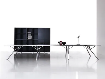 REVO - Rectangular glass meeting table by Manerba