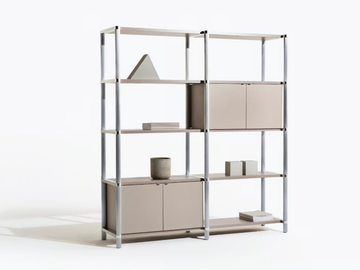 STEM - Metal and wood office shelving by Manerba