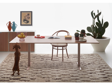 T-LEG - Wooden office desk / meeting table by Manerba