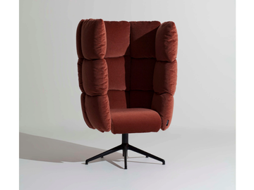 UNDECIDED - Swivel velvet armchair high-back by Manerba