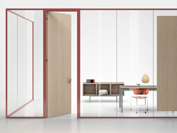 WALL SYSTEM - Glass office partition by Manerba