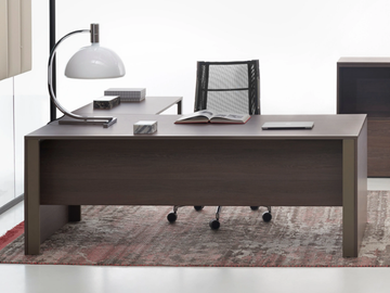 YOU-ECO - L-shaped wooden executive desk by Manerba