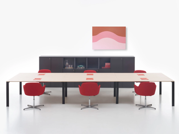 YOU-ECO - Rectangular wooden meeting table by Manerba