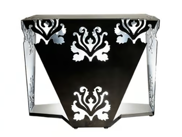 MACRAMÉ - Square iron high side table by Mantellassi 1926