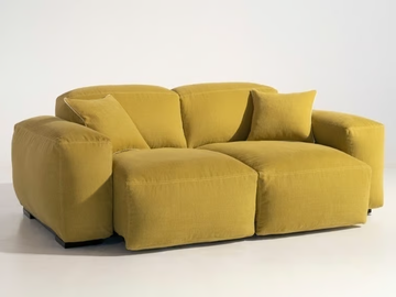 PLACIDO - 2 seater sectional fabric sofa by Mantellassi 1926