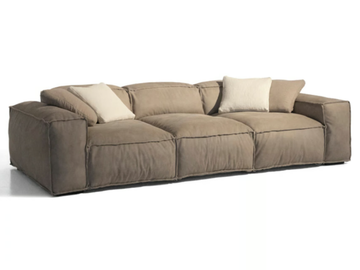 PLACIDO DAY-BED - 3 seater sectional leather sofa by Mantellassi 1926