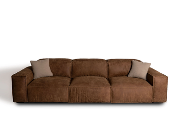 PLACIDO - Sectional 3 seater leather sofa by Mantellassi 1926