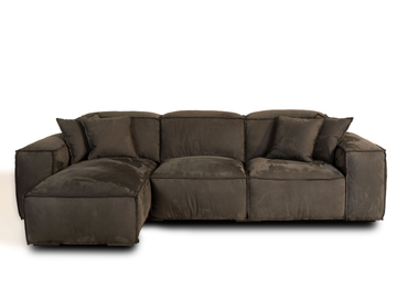 PLACIDO - Sectional nabuk sofa with chaise longue by Mantellassi 1926