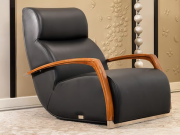 TANGO - Leather armchair with armrests by Mantellassi 1926