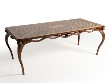 TULLIO - Rectangular wooden table by Mantellassi 1926