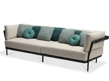 FLOWS - 3 seater fabric sofa by MANUTTI