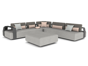 KUMO - Sectional fabric sofa by MANUTTI