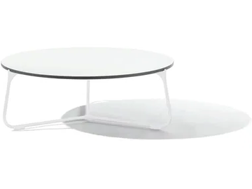 MOOD - Round iroko garden side table by MANUTTI