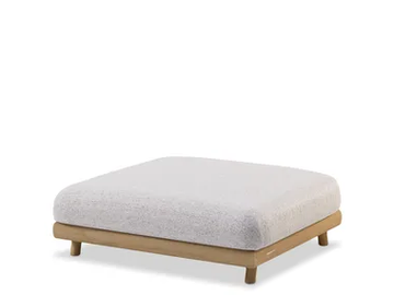 MUYU - Square teak garden footstool by MANUTTI