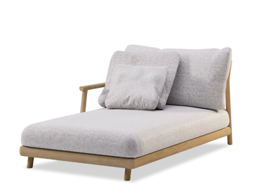 MUYU - Teak sun lounger by MANUTTI