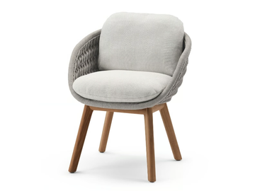 SANDUA - Fabric garden chair with armrests by MANUTTI