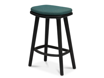 SOLID - High teak stool with footrest by MANUTTI