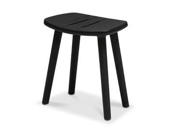SOLID - Low teak stool by MANUTTI