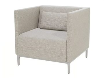 ZENDO SENSE - Fabric garden armchair with armrests by MANUTTI