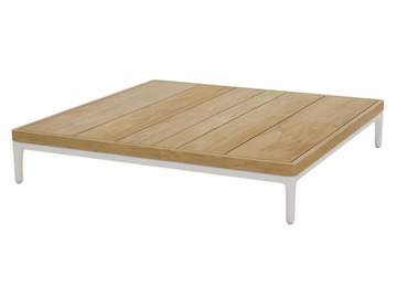 ZENDO SENSE - Low teak and metal coffee table by MANUTTI
