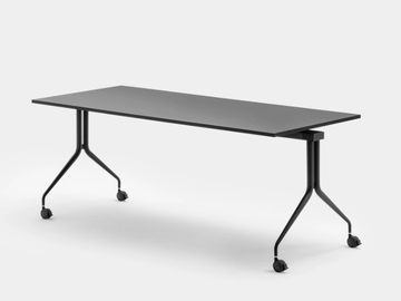 ARGO TILTING - Folding laminate office desk with casters by Mara