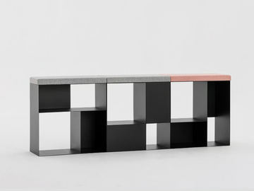 B302 BENCH - Low steel office shelving by Mara