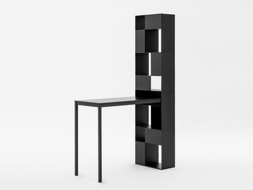 B302 DESK - Steel bookcase with secretary desk by Mara