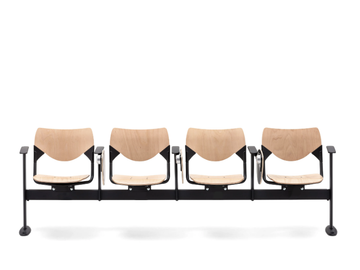 GATE BENCH - Beam seating with tip-up seats by Mara