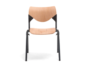 GATE WOOD SQUARE - Stackable beech training chair by Mara