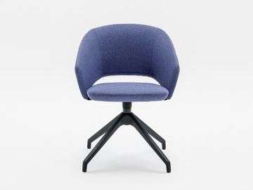 ICON 7100 - Trestle-based fabric chair with armrests by Mara